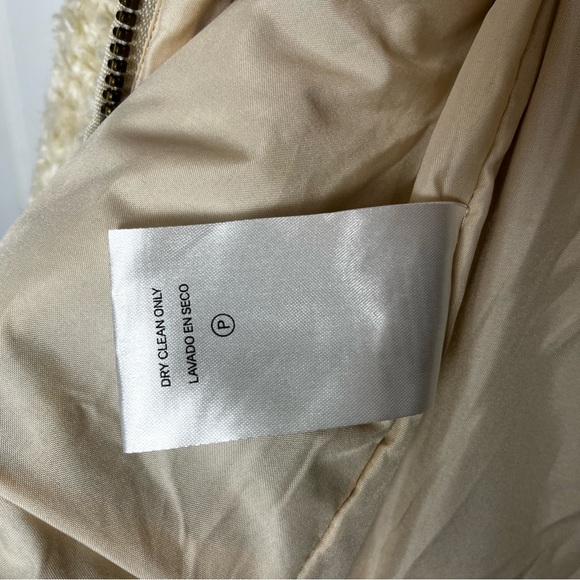 PENDLETON WOOLEN MILLS WOMENS SHERPA CREAM & BLUE PLAID FULL ZIP JACKET M - Picture 9 of 12